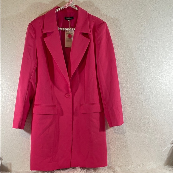 PRETTYGARDEN Long Blazer Jacket With Front Pockets Size Large NEW - Picture 3 of 11